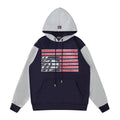 ACUSA American retro street hip hop Citi LOGO three-dimensional print color blockage heavy pullover hooded sweatshirt for men