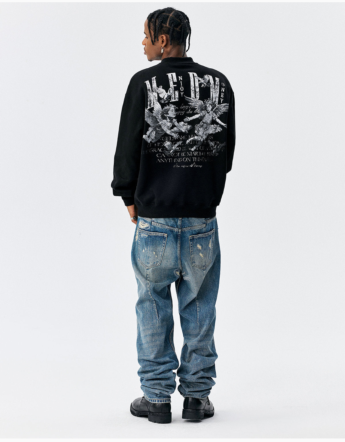 GUARDIAN ANGEL - MEDM Printed Long Sleeve Tee Round Neck