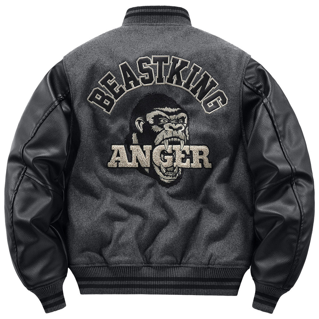 BEASTKING - Embroidered Baseball Jacket