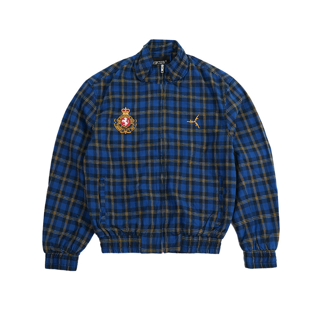 TGFCLUB American Street Hip Hop Vintage Plaid Embroidered Short Slim Jacket Jacket