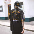Holycrap Hip Hop Cardigan Jersey Short Sleeve Doberman Pinscher Embroidered Mercerized Baseball Half Sleeve Hip Hop West Coast T-Shirt