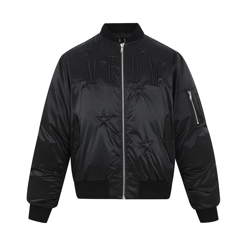 MEDM BLACK black line ultra-high down filling star nylon MA1 warm duck down jacket casual jacket trendy