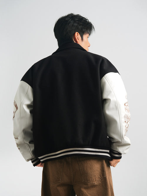AMBITION - Embroidered Baseball Jacket