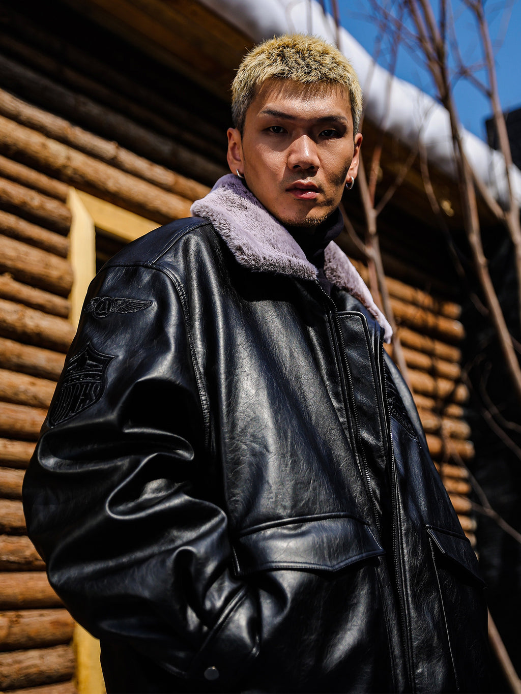 ACUSA American Hiphop Long Island G1 Eco Fur Lapel G1 Flight Jacket Loose Fit Men's Winter