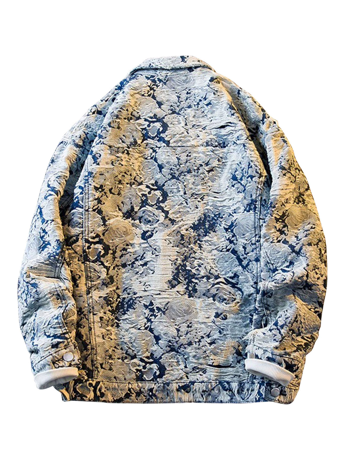 MUSONMU Embroidered Denim Jacket for Men, Spring/Autumn New Trendy Brand Loose Casual Trendy Denim Shirt Jacket for Men