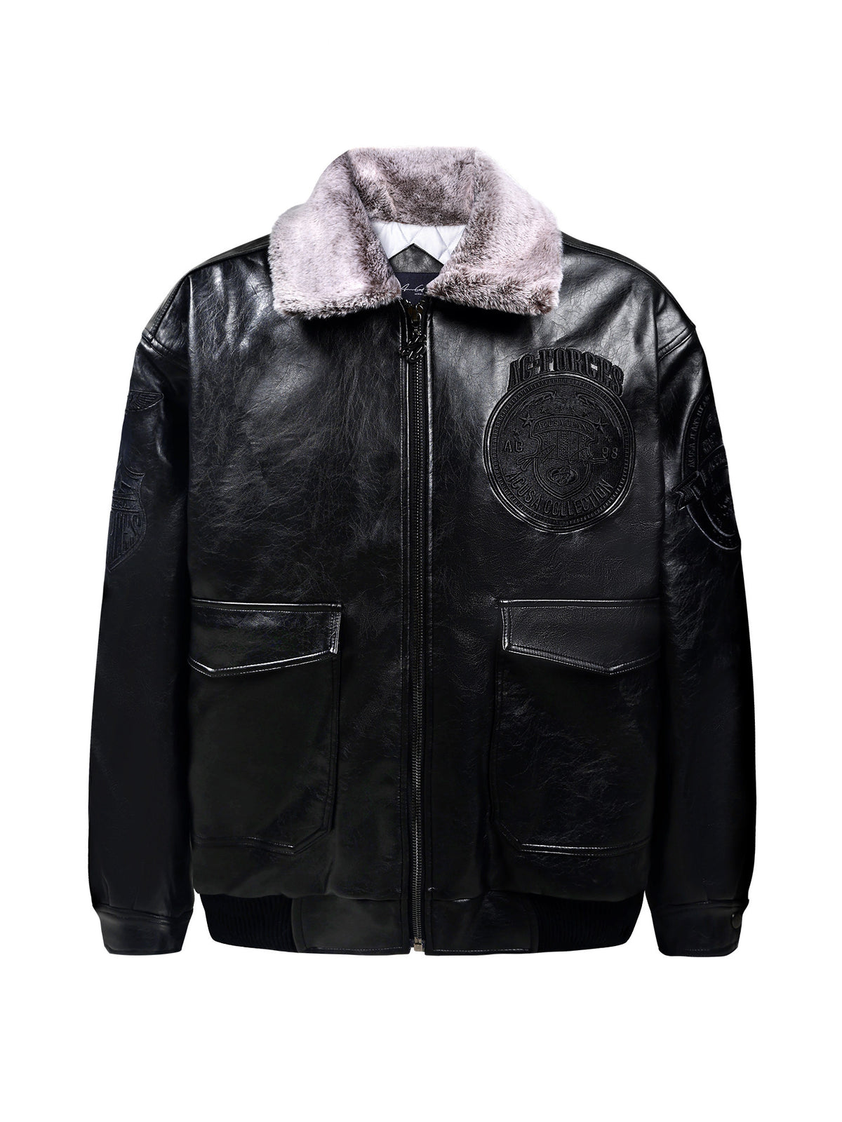ACUSA American Hiphop Long Island G1 Eco Fur Lapel G1 Flight Jacket Loose Fit Men's Winter