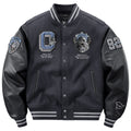 VIP American wool tweed splicing baseball uniform cotton clothes men's winter thickening snow monster embroidery warm cotton jacket trend