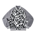 WHOOSIS (unknown name) camouflage basic logo raglan sleeve baseball jacket padded for autumn and winter men