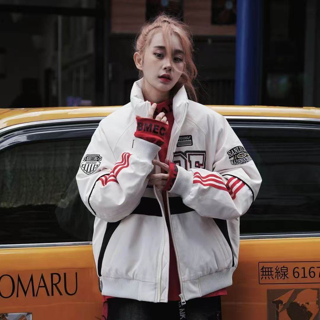 Guochao down jacket, thickened winter baseball jacket, unisex couple's outfit, 2025 new top