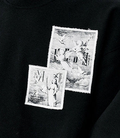 GUARDIAN ANGEL - MEDM Printed Long Sleeve Tee Round Neck