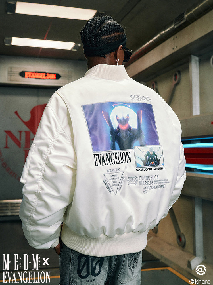 MEDMxEVA Collaboration Mark.06MA1 Jacket Down Jacket American Hip Hop Baseball Collar Jacket Men's Winter Top