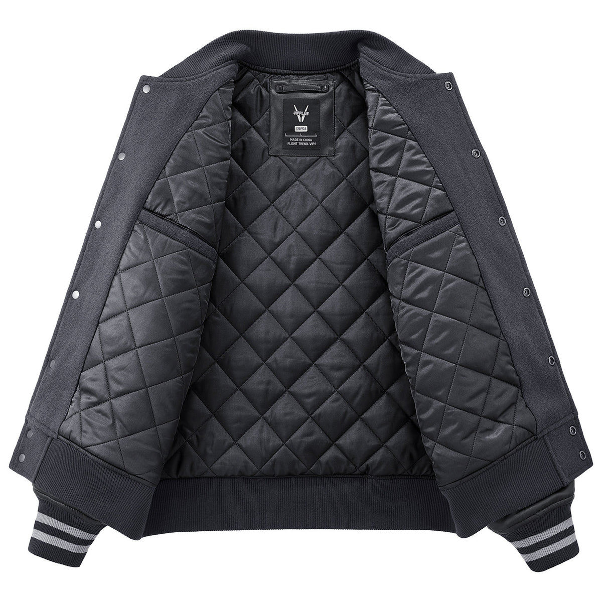 VIP American wool tweed splicing baseball uniform cotton clothes men's winter thickening snow monster embroidery warm cotton jacket trend