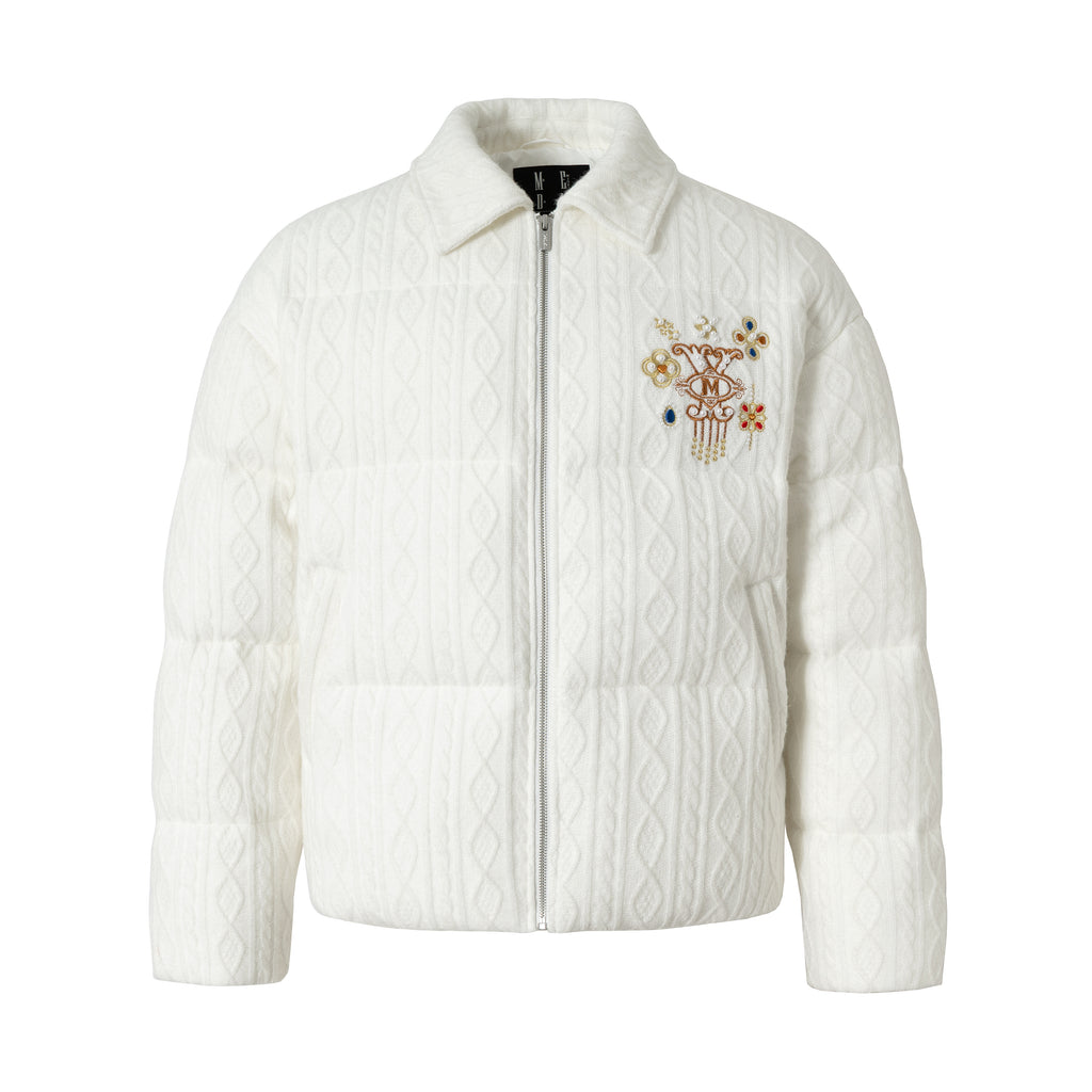 YADxMEDM co-branded [graphene cotton self-heating] vine cable cotton jacket cotton jacket thickened jacket large lapels