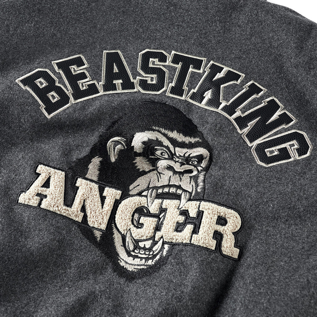 BEASTKING - Embroidered Baseball Jacket