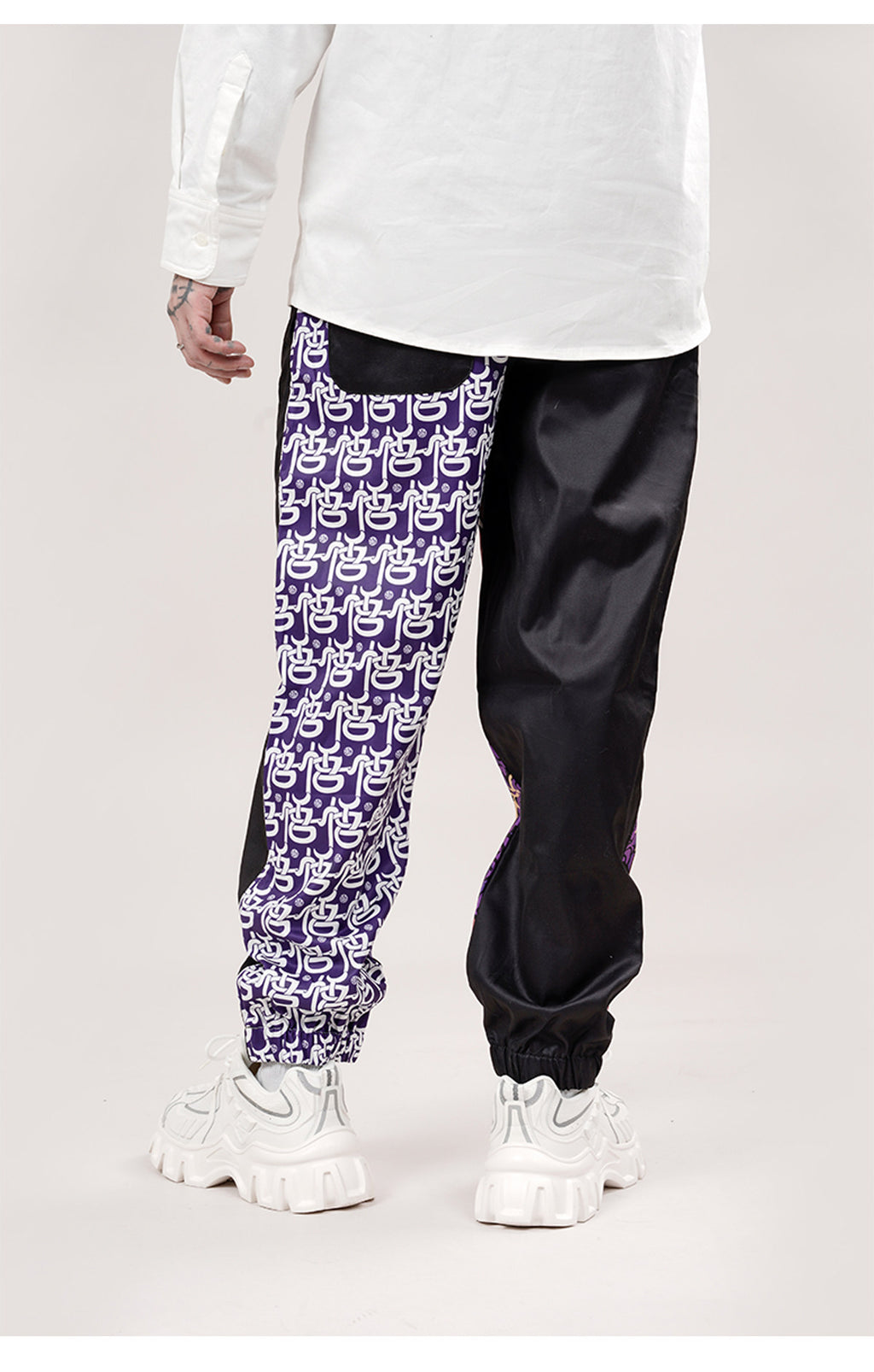 WOOKONG Growth King Color-Block Micro-Elastic Jogger Pants 2026 New Personalized Printed Long Pants Trendy