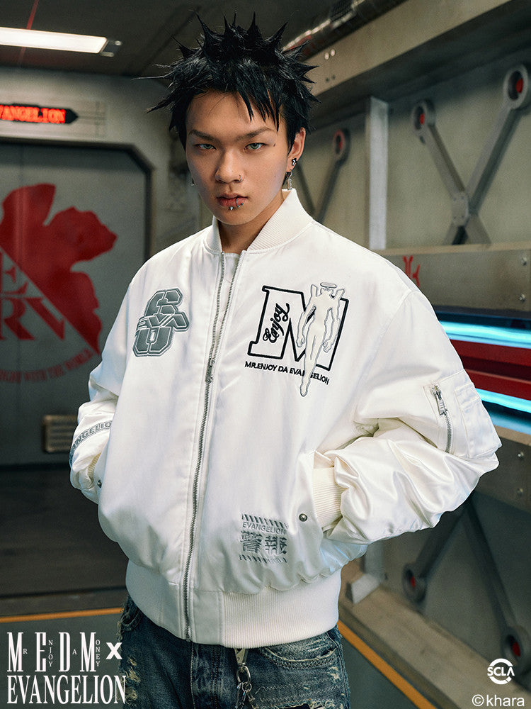 MEDMxEVA Collaboration Mark.06MA1 Jacket Down Jacket American Hip Hop Baseball Collar Jacket Men's Winter Top