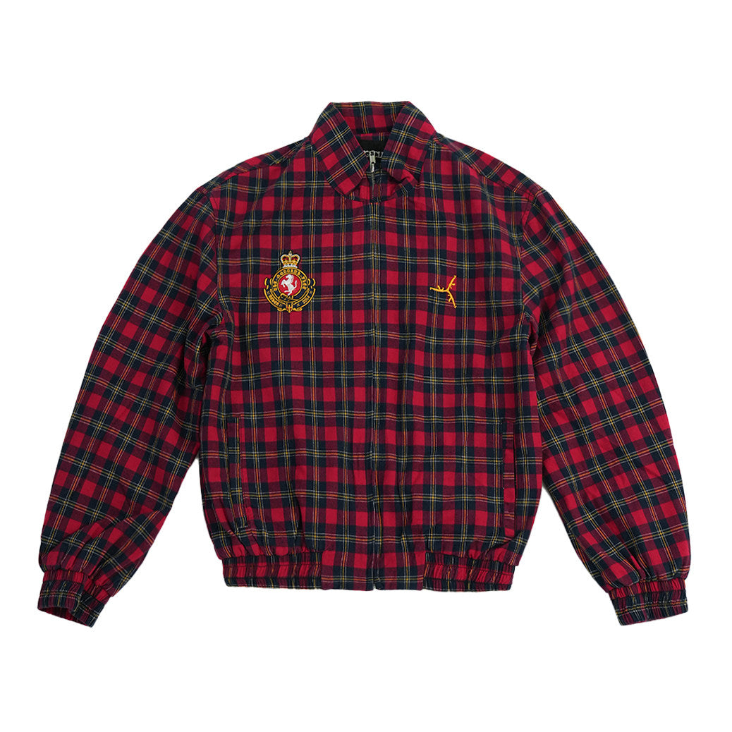 TGFCLUB American Street Hip Hop Vintage Plaid Embroidered Short Slim Jacket Jacket