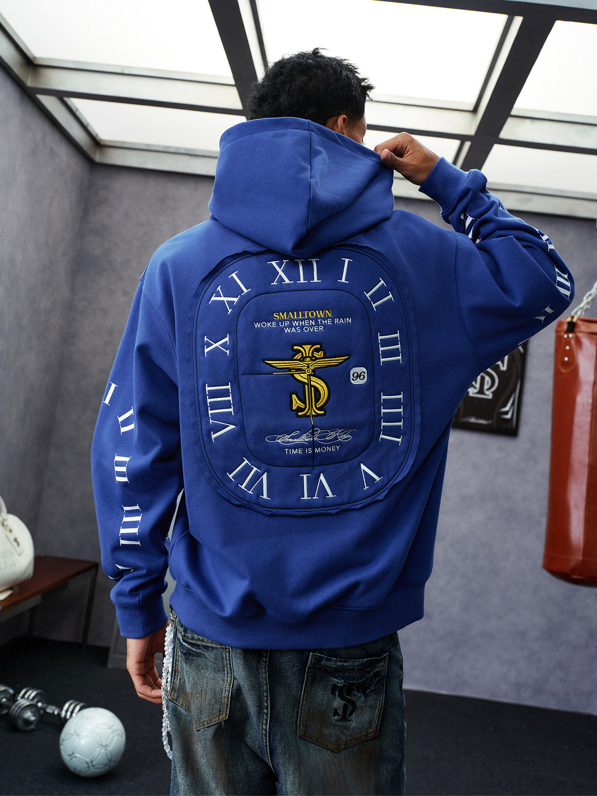 STK SmallTownKid Timepiece Dialect Cardigan Sweatshirt American Hoodie Personalized Printed Trendy Brand