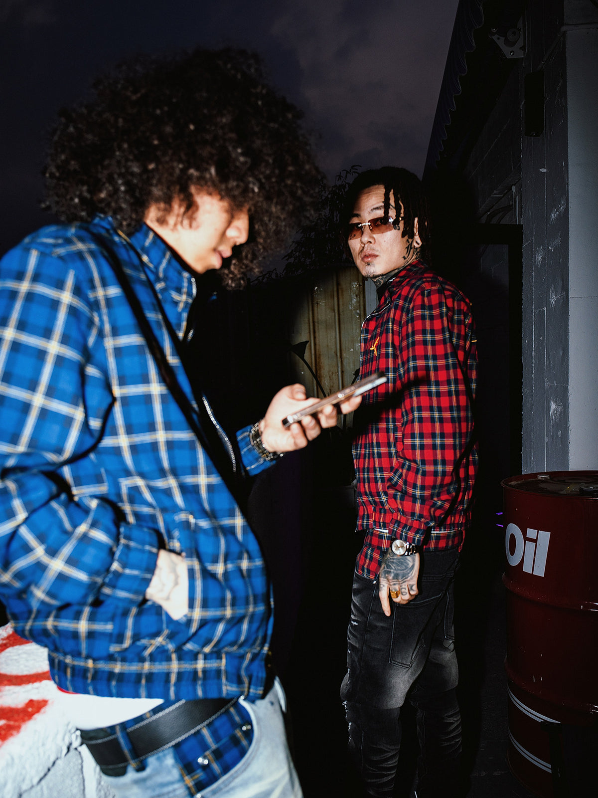 TGFCLUB American Street Hip Hop Vintage Plaid Embroidered Short Slim Jacket Jacket